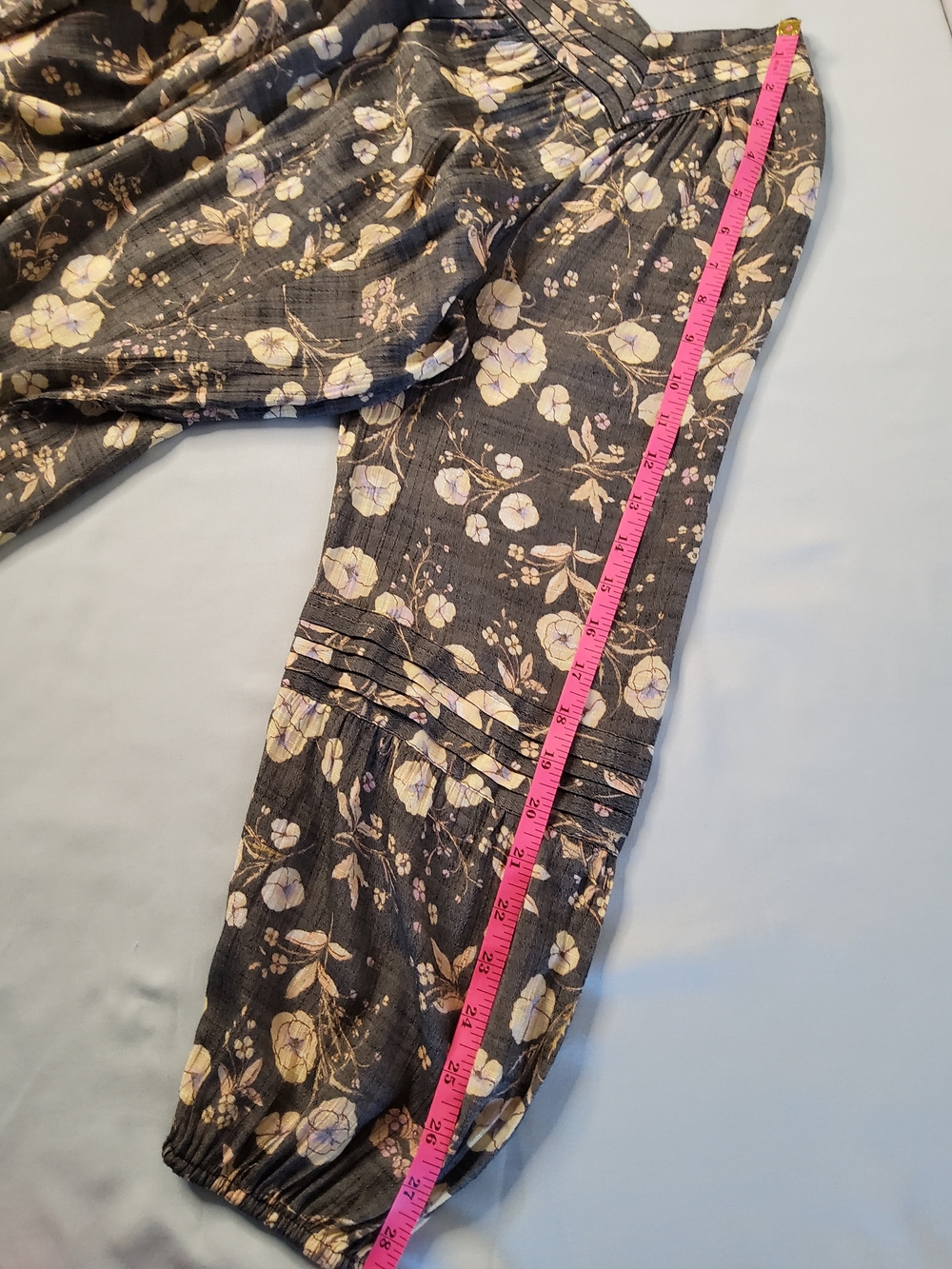 LC Lauren Conrad Slate Floral Square-Neck Balloon-Sleeve Tunic - Picture 5 of 8